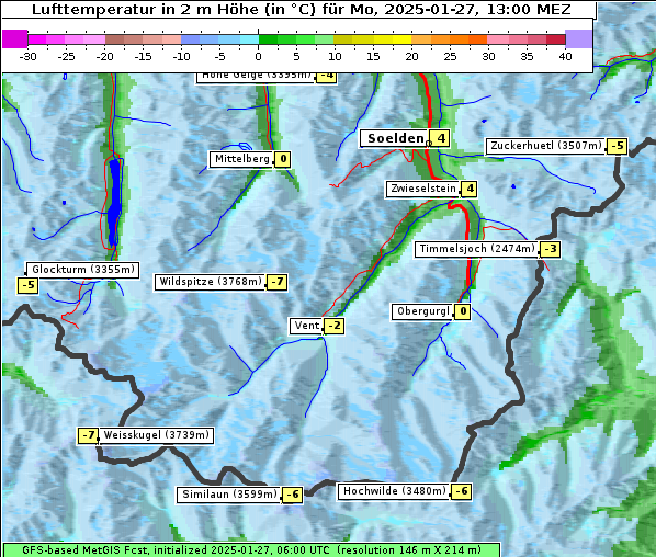 Temperatur, 27. 1. 2025