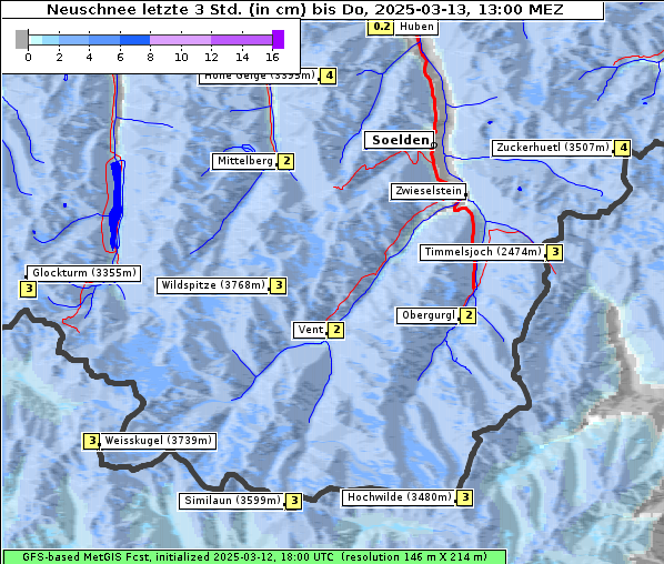 Neuschnee, 13. 3. 2025