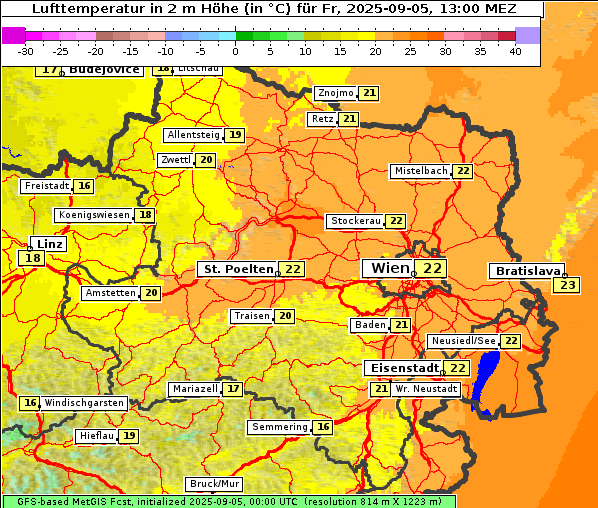 Temperatur, 5. 9. 2025