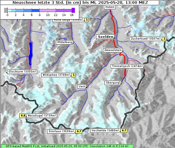 Neuschnee, 28. 5. 2025