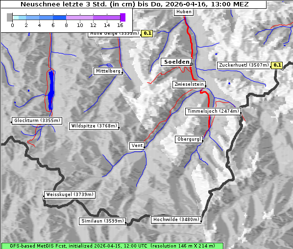 Neuschnee, 16. 4. 2026