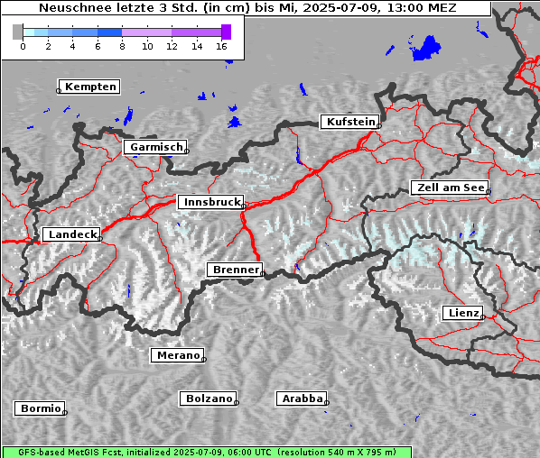 Neuschnee, 9. 7. 2025