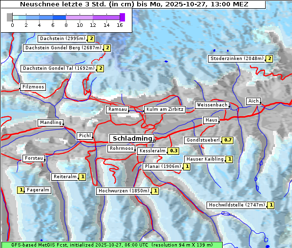 Neuschnee, 27. 10. 2025