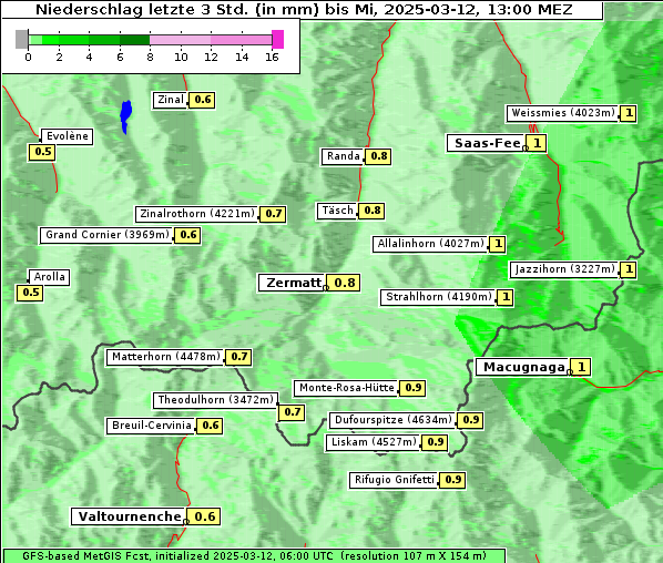 Niederschlag, 12. 3. 2025