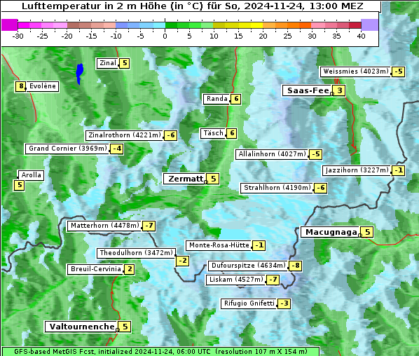 Temperatur, 24. 11. 2024