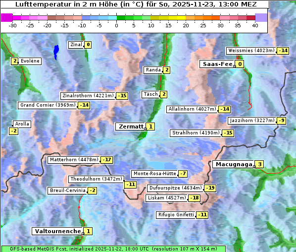 Temperatur, 23. 11. 2025
