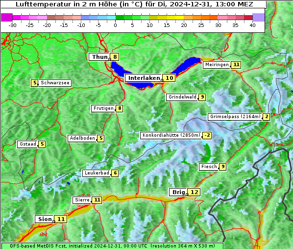 Temperatur, 31. 12. 2024