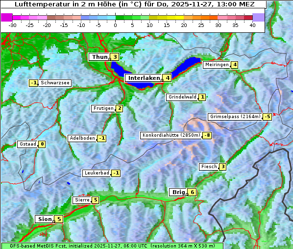 Temperatur, 27. 11. 2025