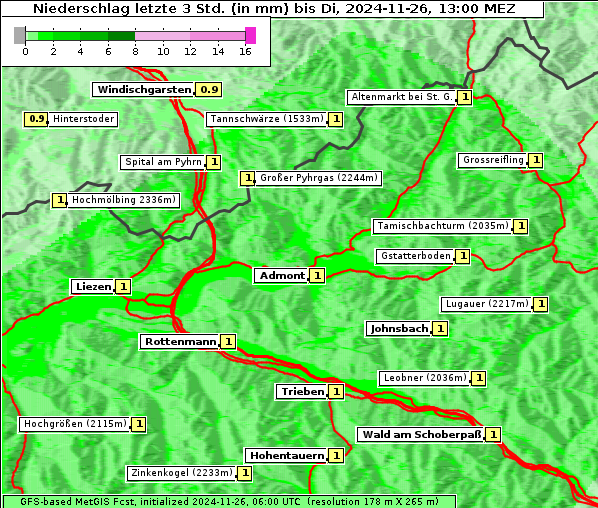 Niederschlag, 26. 11. 2024