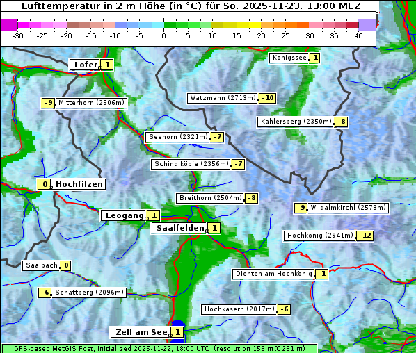 Temperatur, 23. 11. 2025