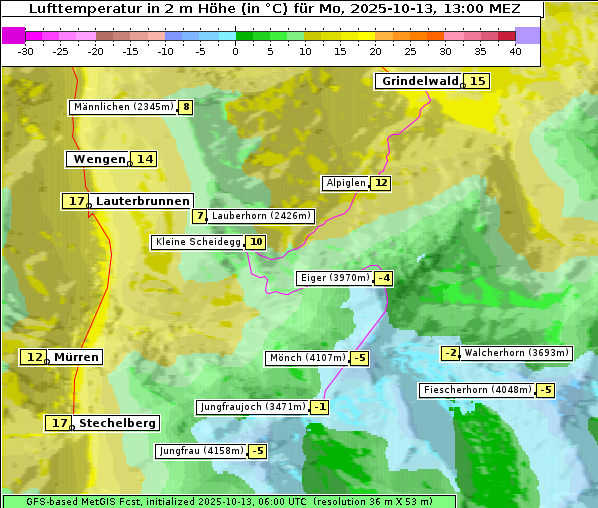 Temperatur, 13. 10. 2025