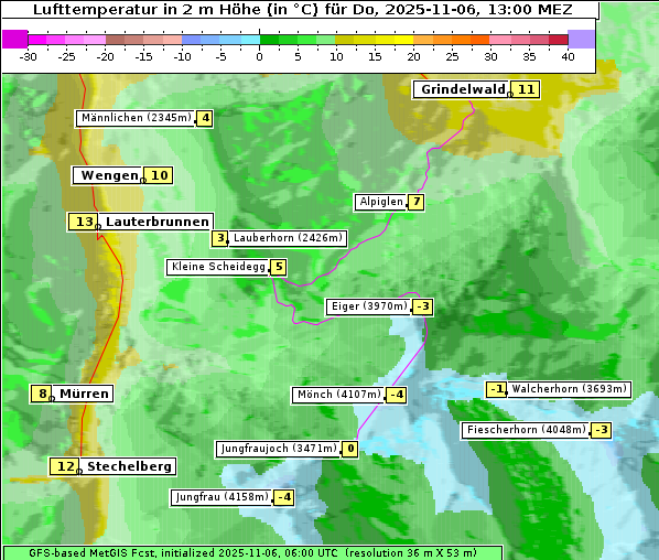 Temperatur, 6. 11. 2025