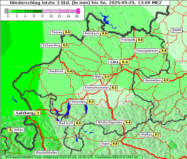 Niederschlag, 25. 5. 2025