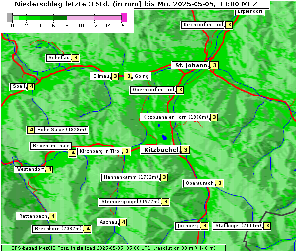 Niederschlag, 5. 5. 2025