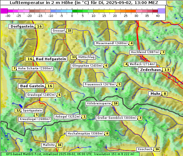 Temperatur, 2. 9. 2025