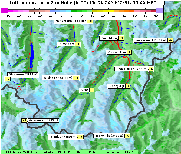 Temperatur, 31. 12. 2024