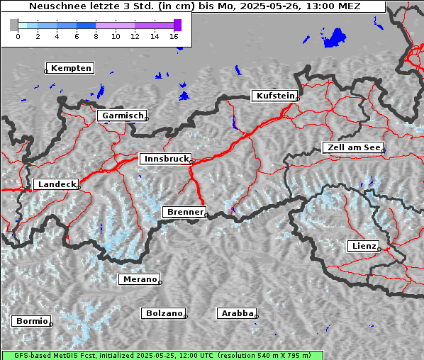Neuschnee, 26. 5. 2025