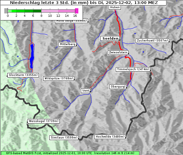 Niederschlag, 2. 12. 2025