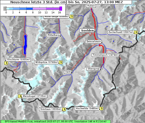 Neuschnee, 27. 7. 2025