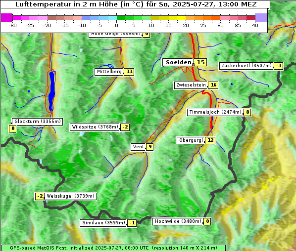 Temperatur, 27. 7. 2025