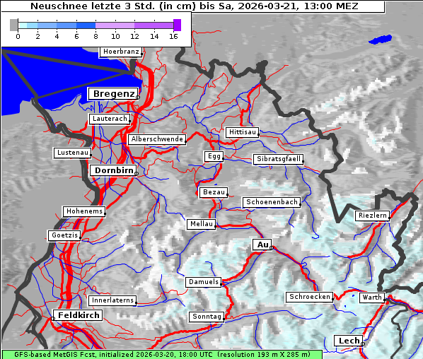 Neuschnee, 21. 3. 2026