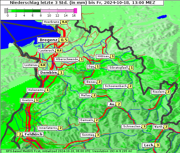 Niederschlag, 18. 10. 2024