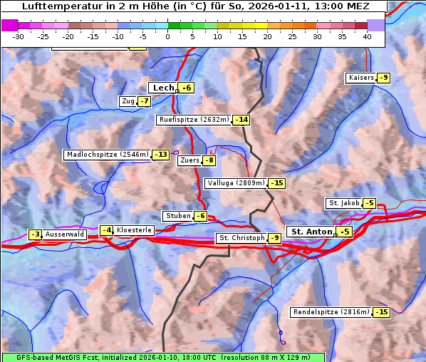 Temperatur, 11. 1. 2026