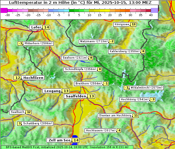 Temperatur, 15. 10. 2025