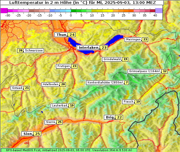 Temperatur, 3. 9. 2025