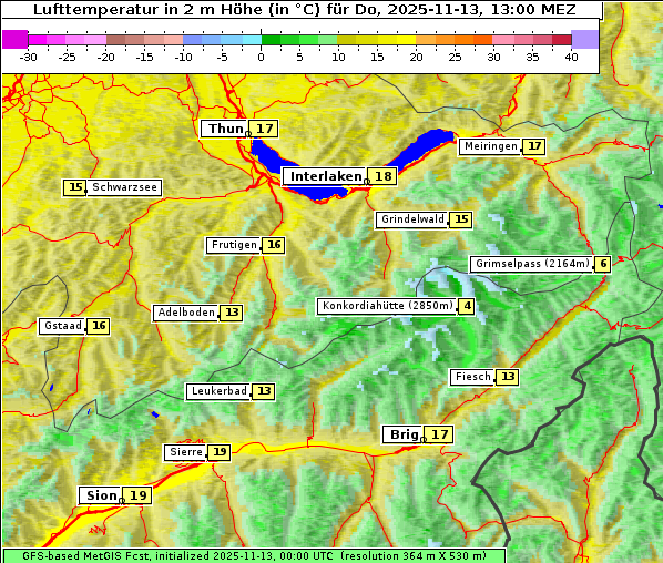 Temperatur, 13. 11. 2025