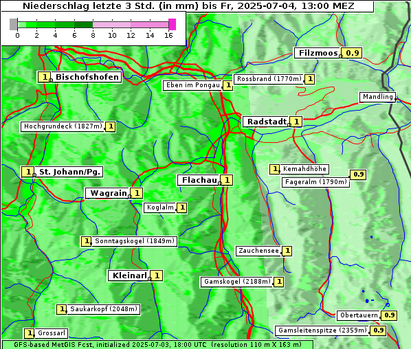 Niederschlag, 4. 7. 2025