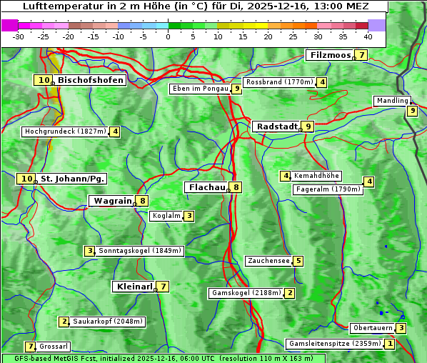 Temperatur, 16. 12. 2025