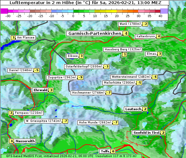 Temperatur, 21. 2. 2026