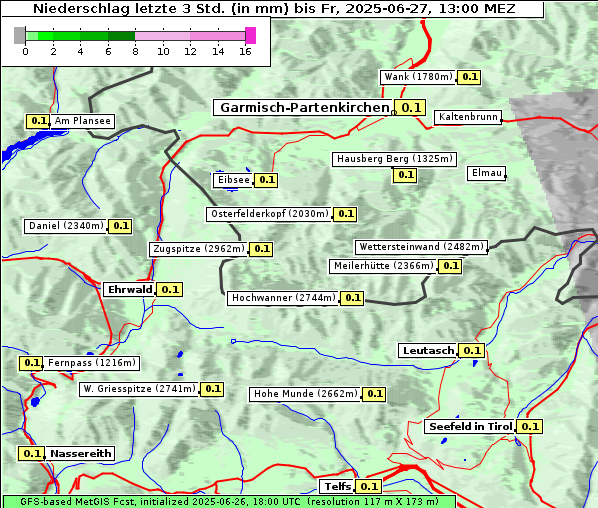 Niederschlag, 27. 6. 2025