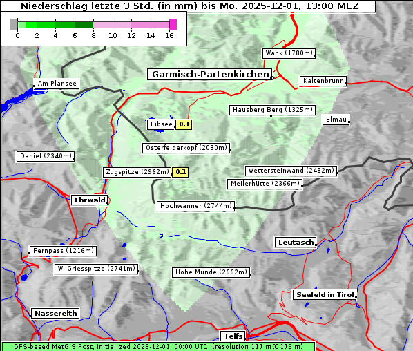 Niederschlag, 1. 12. 2025