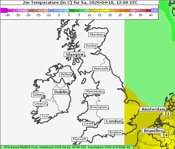 Temperatur, 18. 4. 2026