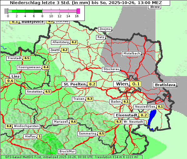 Niederschlag, 26. 10. 2025