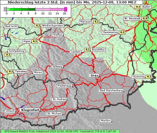 Niederschlag, 8. 12. 2025