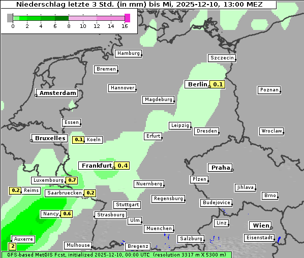 Niederschlag, 10. 12. 2025