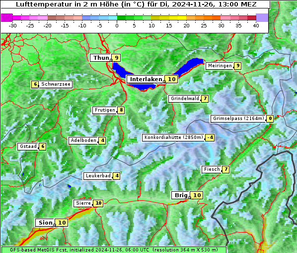 Temperatur, 26. 11. 2024