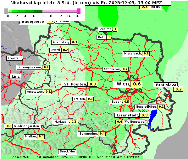 Niederschlag, 5. 12. 2025