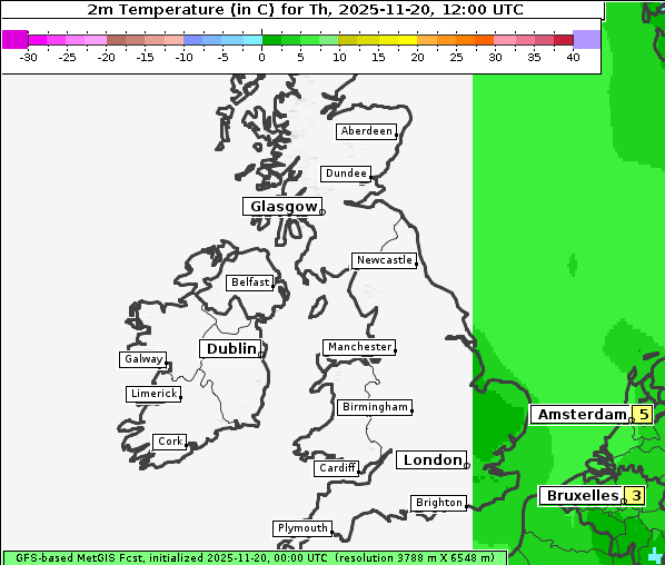 Temperatur, 20. 11. 2025