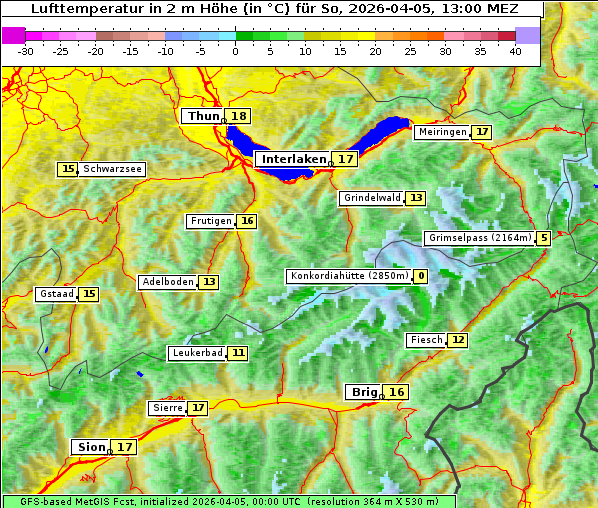 Temperatur, 5. 4. 2026