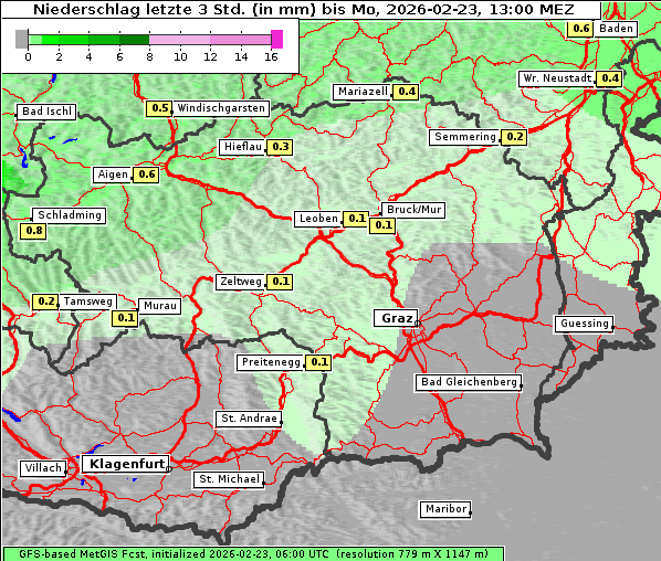 Niederschlag, 23. 2. 2026