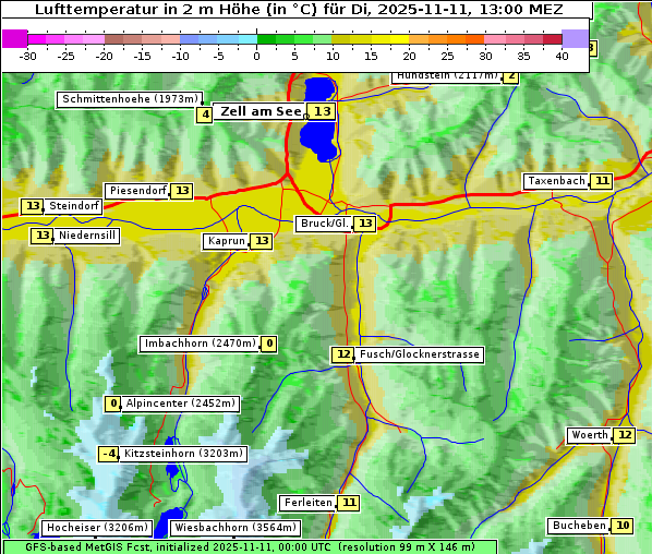 Temperatur, 11. 11. 2025