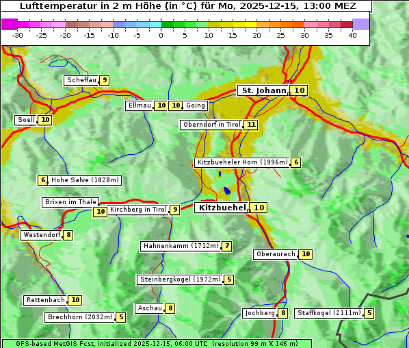Temperatur, 15. 12. 2025