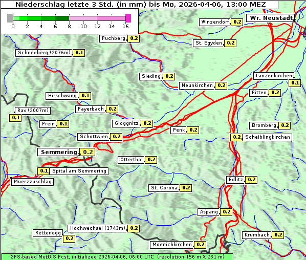 Niederschlag, 6. 4. 2026