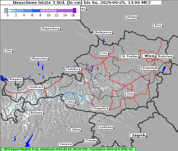 Neuschnee, 25. 5. 2025