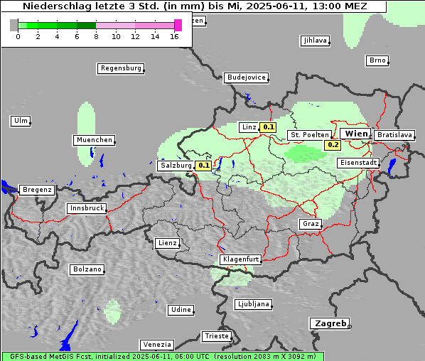 Niederschlag, 11. 6. 2025
