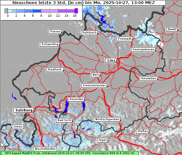 Neuschnee, 27. 10. 2025